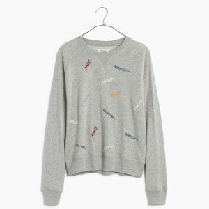 Madewell Embroidered Throwback Sweatshirt